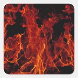 Adesivo Quadrado Fogo