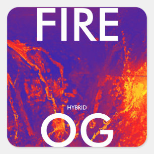 ADESIVO QUADRADO FOGO OG HÍBRIDO