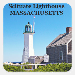 Adesivo Quadrado Foguete de Scituate, Massachusetts Stickers