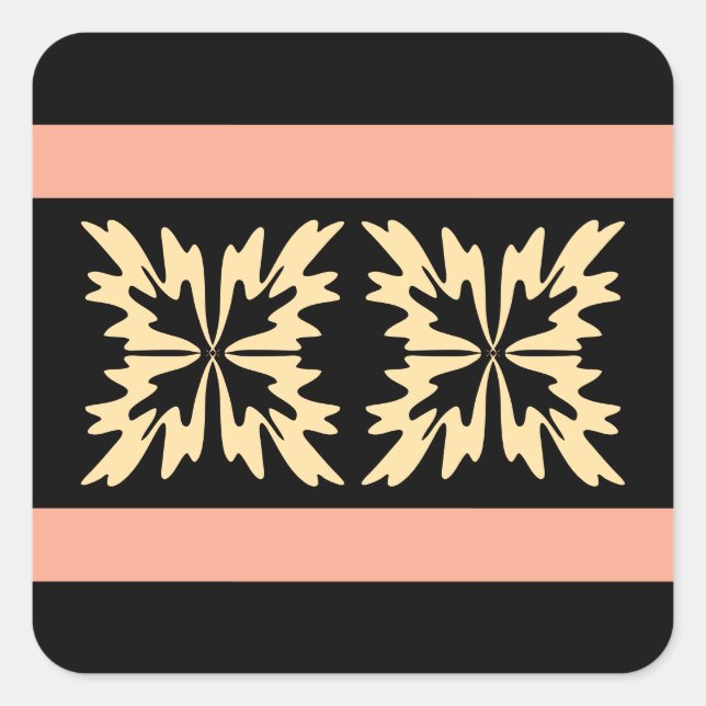 Adesivo Quadrado Folgas de Arte Mínimas Modernas (Frente)