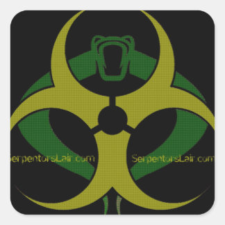 Adesivo Quadrado Folha adesiva de cobra tóxica para o ar do Serpent