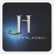 Folha adesiva - Logotipo de música JH