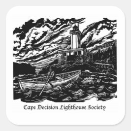 Adesivo Quadrado Folha de 6 Impressão de Woodblock - 3 polegadas