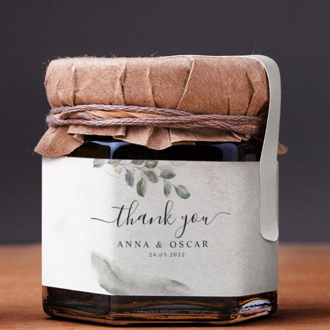 Adesivo Quadrado Folha de Aquarela Gentle Greenery | Pó de Ouro (Criador carregado)