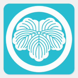 Adesivo Quadrado Folha de Ivy em círculo