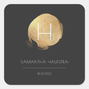 Adesivo Quadrado Folha de Ouro Faux do PixDezines