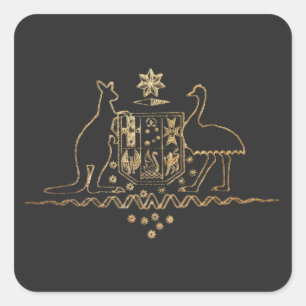 Adesivo Quadrado Folha de Ouro Faux PixDezines Monograma, Obrigado