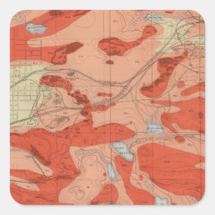 Adesivo Quadrado Folha detalhada XXVIII da geologia