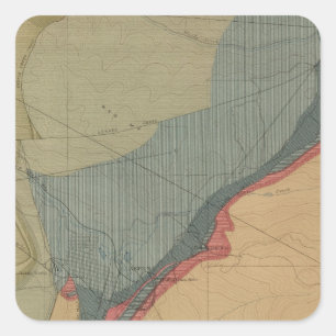 Adesivo Quadrado Folha do distrito de Aspen