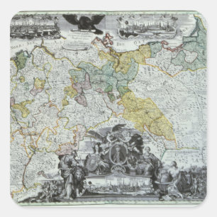 Adesivo Quadrado Folha mestra do soberano prussiano