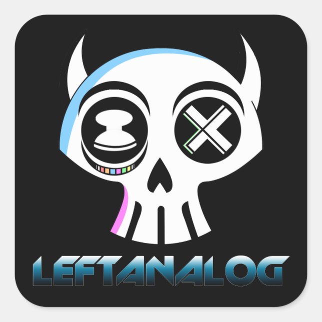 Adesivo Quadrado FolhaDeVinhetaDeTextoAnálogoEsquerda (Frente)