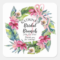 Folhas Tropicais | Brunch Nupcial Floral Rosa