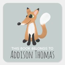 Folheto 'Este Livro Pertence' Fox Kids Bookplate