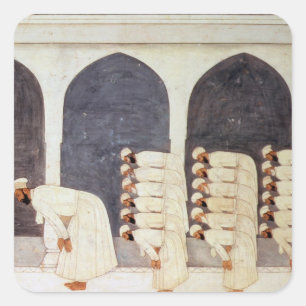 Adesivo Quadrado Folio.38a um príncipe do líder em uma mesquita q