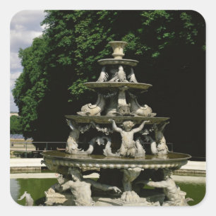 Adesivo Quadrado Fontaine de la Pyramide