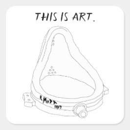 Adesivo Quadrado Fonte de Marcel Duchamp R. Mutt 1917