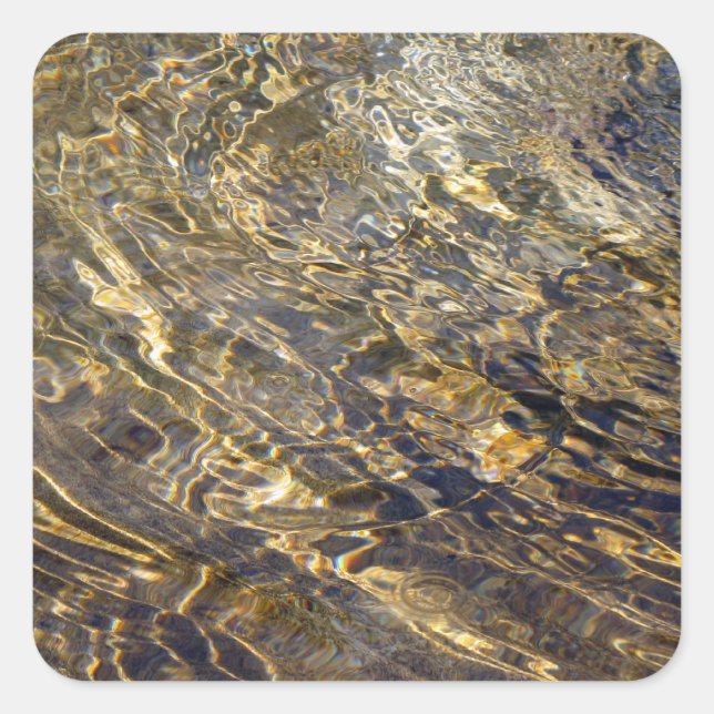Adesivo Quadrado Fonte do ouro Água 2 (Frente)