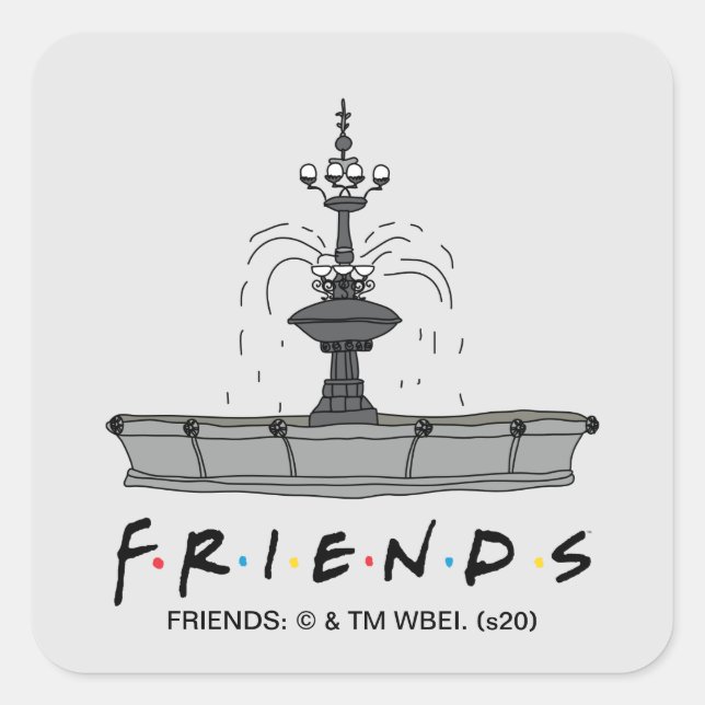 Adesivo Quadrado Fonte FRIENDS™ (Frente)