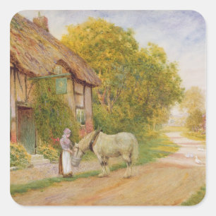 Adesivo Quadrado Fora da pensão da vila