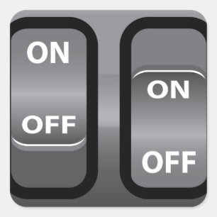 Adesivo Quadrado Fora do interruptor