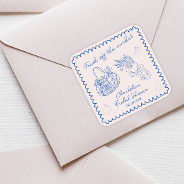 Adesivo Quadrado Fora Do Mercado, Chá de panela De Mão Impressionan