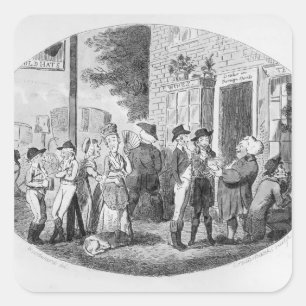 Adesivo Quadrado Fora do velho tapete de chapéus