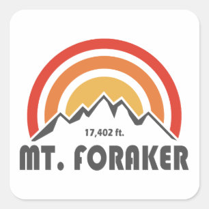 Adesivo Quadrado Foraker do Monte Foraker