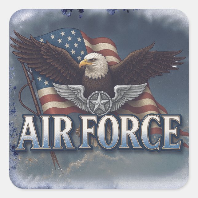 Adesivo Quadrado Força Aérea (USAF) (Frente)