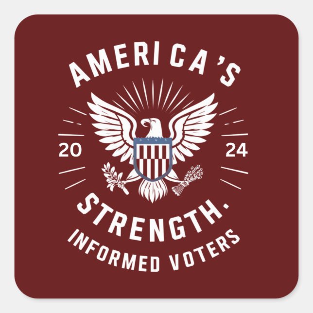 Adesivo Quadrado Força Americana (Frente)