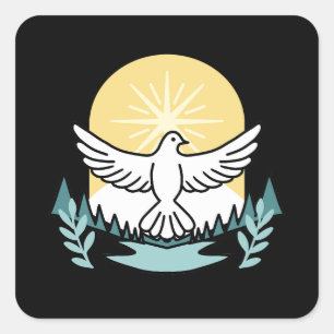 Adesivo Quadrado Força Espiritual em Deus - Assustador do Cristão