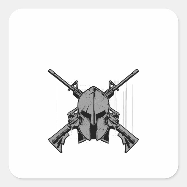 Adesivo Quadrado Força militar (Frente)