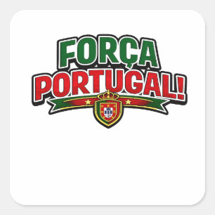 Adesivo Quadrado FORÇA PORTUGAL 🇵🇹   Orgulho de Portugal no Futeb