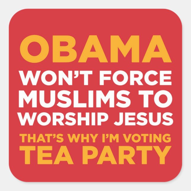 Adesivo Quadrado Forçar Muçulmanos (Frente)