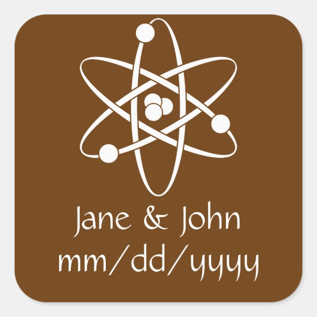 Adesivo Quadrado Forças Atrativas no Vedante de Chocolate (Frente)