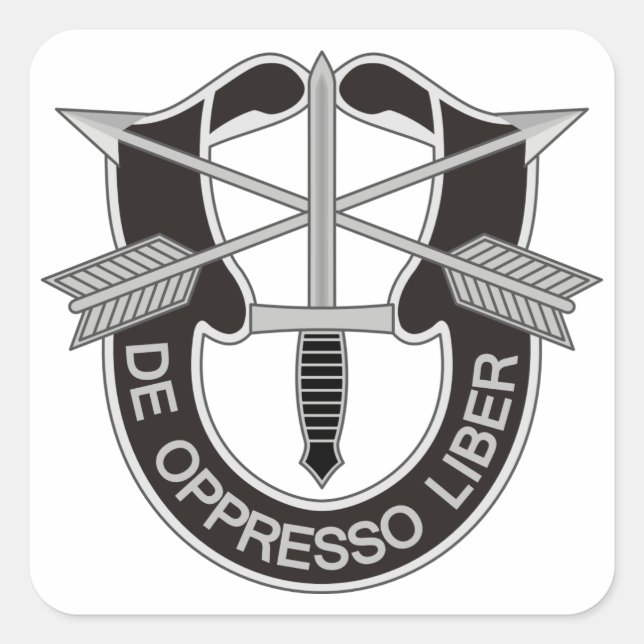 Adesivo Quadrado Forças Especiais SF De Oppresso Liber (Frente)