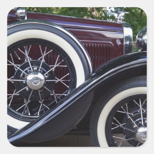 Adesivo Quadrado Ford A Classic Car 1930 (Frente)