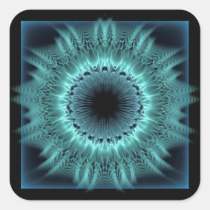 Adesivo Quadrado Forma fractal de manga