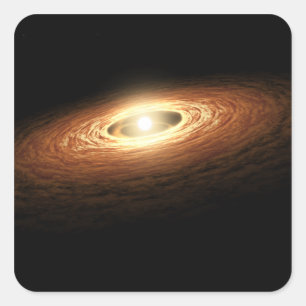 Adesivo Quadrado Formação de Cristal de Silicato