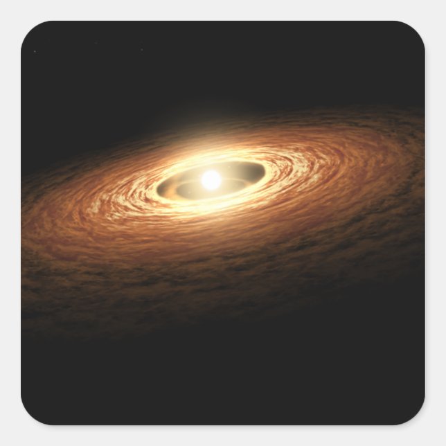 Adesivo Quadrado Formação de Cristal de Silicato (Frente)