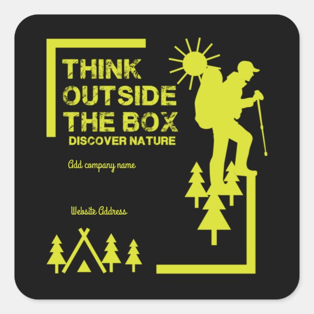 Adesivo Quadrado Formação Em Bushcraft E Direção De Empresas Turíst (Frente)