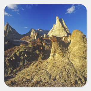 Adesivo Quadrado Formações de Badlands no Parque Provincial Dinosau