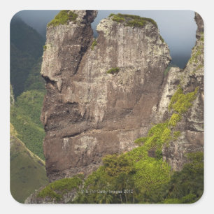 Adesivo Quadrado Formações de rocha após a baía das virgens, il