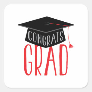 Adesivo Quadrado Formando de Congrats