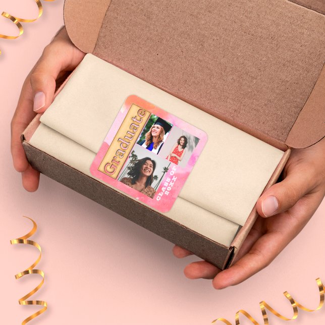 Adesivo Quadrado Formando Dourado de Fotografias Laranja Várias Cor (Criador carregado)