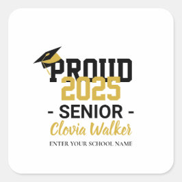 Adesivo Quadrado Formando orgulhoso de escola personalizado