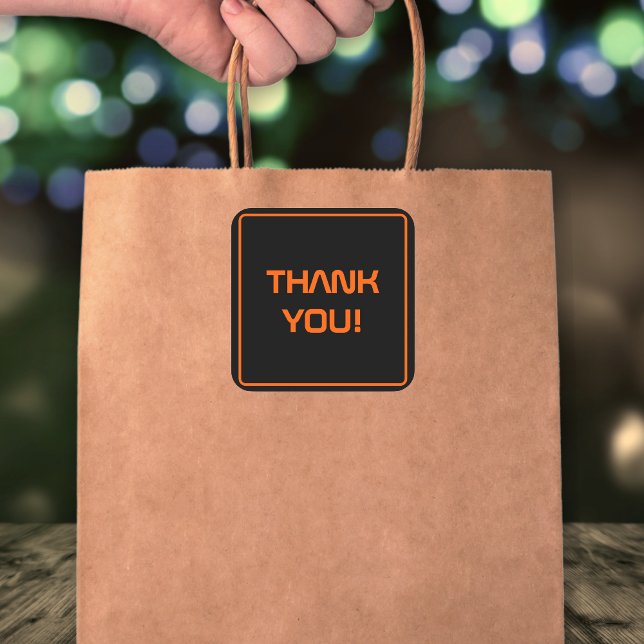 Adesivo Quadrado Formatação Tecnológica Moderna Negra Sleek (Criador carregado)