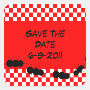 Adesivo Quadrado Formigas do tabuleiro de damas