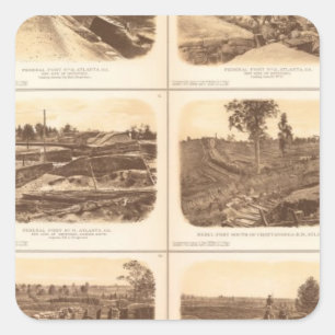 Adesivo Quadrado Forragens, baterias, Atlanta, Ga