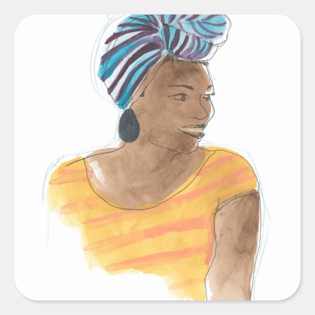 Adesivo Quadrado Forte e Bonita (Frente)