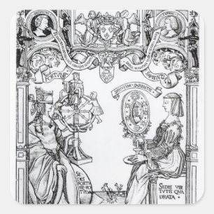 Adesivo Quadrado Fortuna e Sabedoria